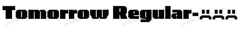Tomorrow Regular字体转换
